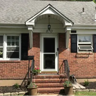 Before photo of residential front entry door replacement